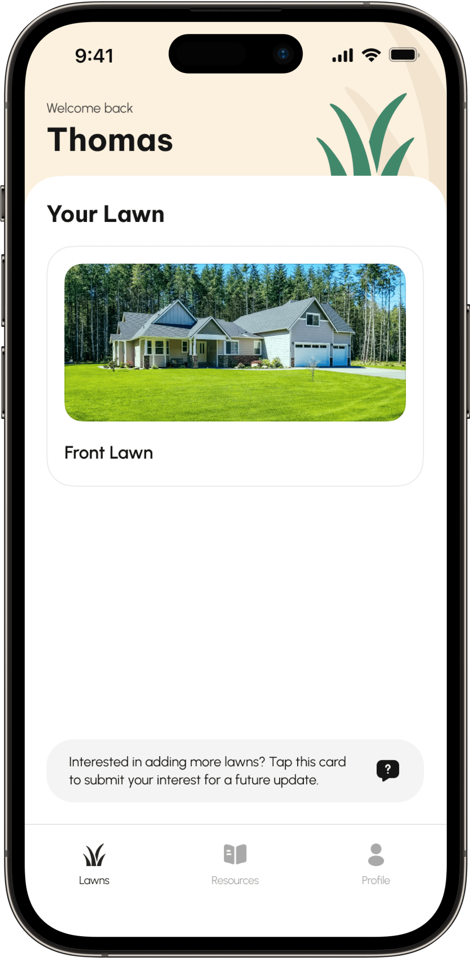 Lawn Management Interface